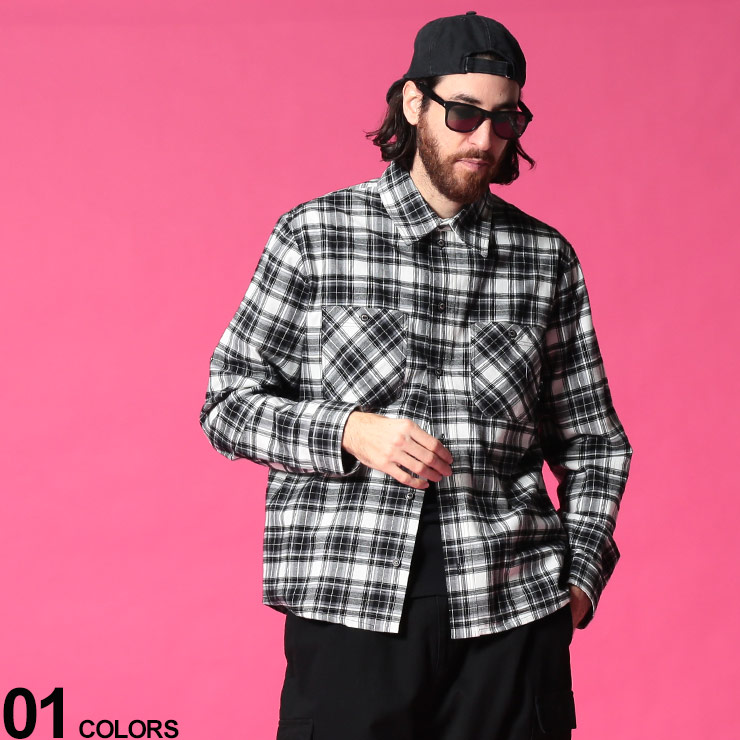 交換無料 Off White オフホワイト 綿100 チェック柄 バックプリント ポケット 長袖 シャツブランド メンズ 男性 トップス シャツ 長袖 チェックシャツ ストリート プリント 春物 Owga133r21fab02 注文割引 Aqsasport Org