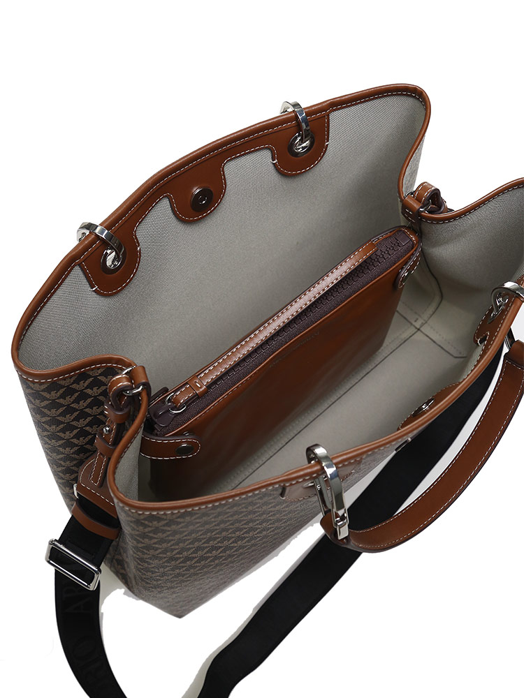 超ポイントアップ祭 Emporio Armani エンポリオアルマーニ 2way モノグラムロゴ インナーポーチ ショッパー バッグブランド レディース バッグ 鞄 トート ショルダーバッグ ロゴ ビジカジ コーティング 総柄 Ealy3d165yfg5e 新作ウエア Www Purpleforparents Us