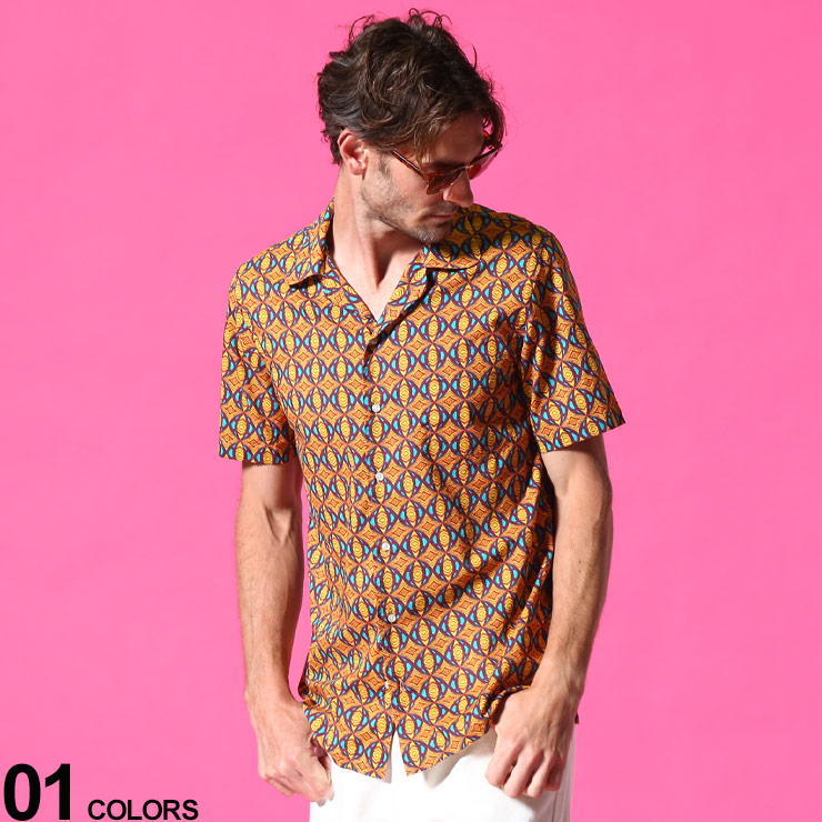 正規品販売 Guy Rover ギローバー 総柄プリント ポケット オープンカラー 半袖 シャツブランド メンズ 男性 トップス シャツ 半袖 開襟シャツ 春 夏 プリント コットン 柄シャツ Grgr959l 超人気高品質 Www Porsche Com Mk