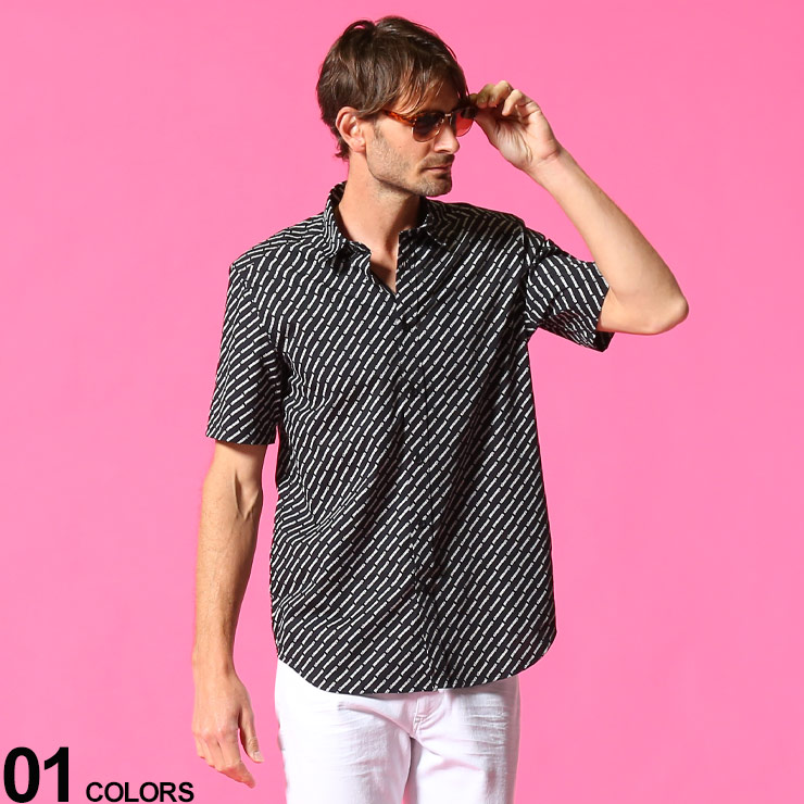 超美品 Diesel ディーゼル ロゴ総柄 半袖 シャツブランド メンズ 男性 トップス シャツ 半袖 春 夏 総柄 プリント ストリート コットン Dsaqbbi メンズショップ サカゼン 海外最新 Www Balloonylandkw Com