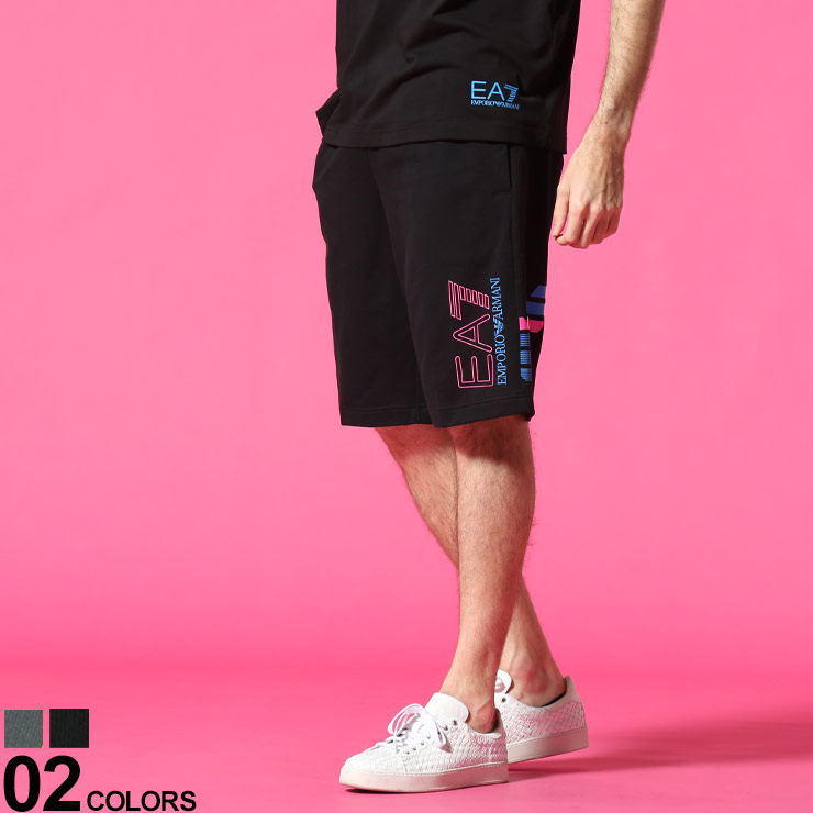 爆安プライス 楽天市場 Emporio Armani Ea7 エンポリオアルマーニ ネオンロゴ 前閉じ スウェット ショートパンツブランド メンズ 男性 ボトムス パンツ ショートパンツ ショーツ スウェット スエット 裏毛 スポーツ Ea3kps57pj05z メンズショップ サカゼン 内祝い