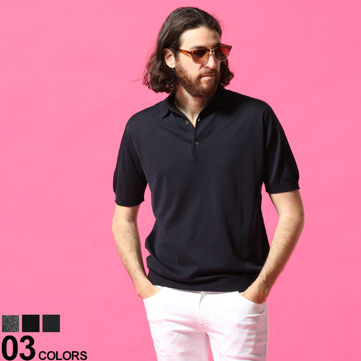 John Smedley ジョンスメドレー 無地 コットン 半袖 ニット ポロシャツブランド メンズ 男性 トップス シャツ ポロシャツ ニット 春 夏 シンプル ビジカジ きれいめ Jsadri Runawayapricot Com