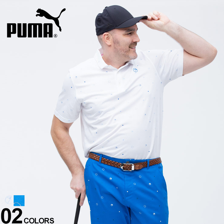 大きいサイズ メンズ PUMA プーマ アンブレラ総柄 半袖 ゴルフ ポロシャツ LEGACY PRINT POLO シャツ 春 夏 ポロ スポーツ  プリント 597303 驚きの安さ