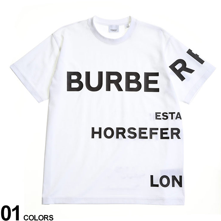 BURBERRY レディース ホースフェリープリントTシャツWHITE【 L】 www