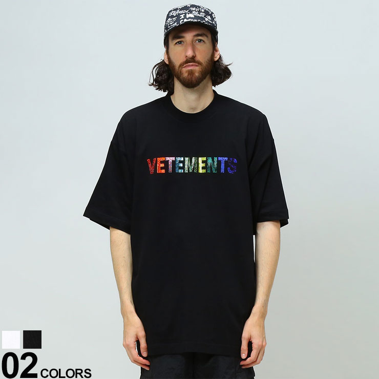 新作人気モデル VETEMENTS ヴェトモン レインボーロゴ クルーネック