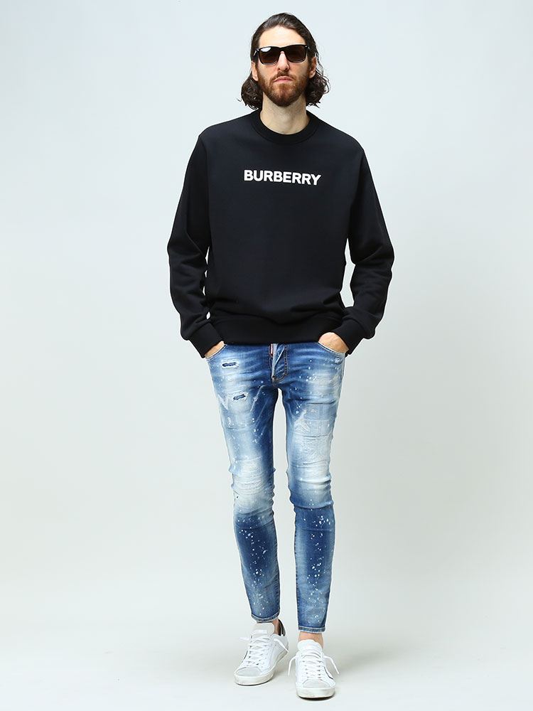 BURBERRY (バーバリー) ロゴプリント スウェットシャツブランド 男性 ...