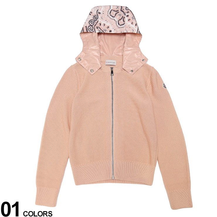 楽天市場】MONCLER (モンクレール) 異素材フード フルジップ ニット 