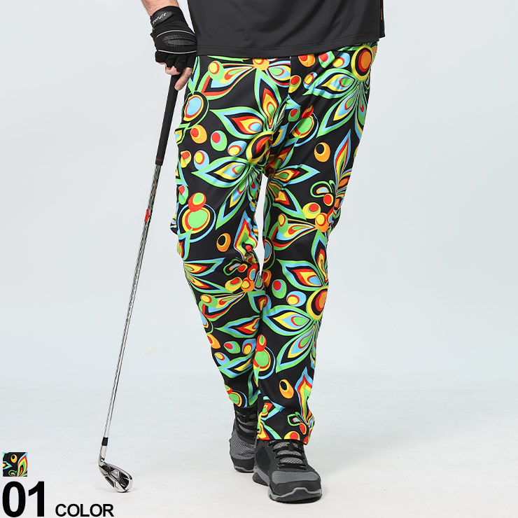 ラウドマウス　ゴルフパンツ　スカル柄 LOUDMOUTHメンズ ストレッチツイル 柄ロングパンツ Skull Monkey