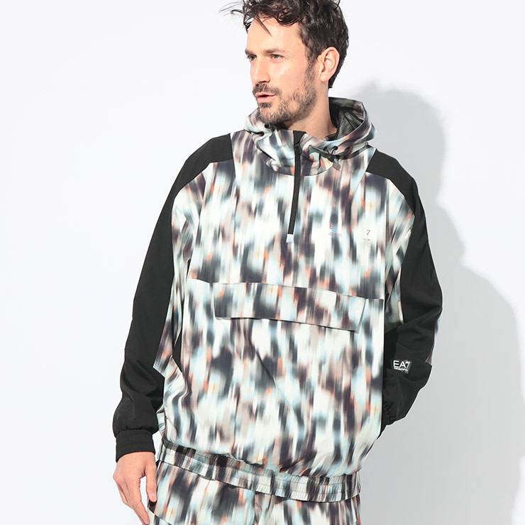 エンポリオアルマーニ EMPORIO ARMANI 切り替え ハーフジップ アノラックジャケット EA77M114AF13417 ブランド メンズ 男性 アウター ジャケット ブルゾン フード スポーツ|メンズショップ サカゼン