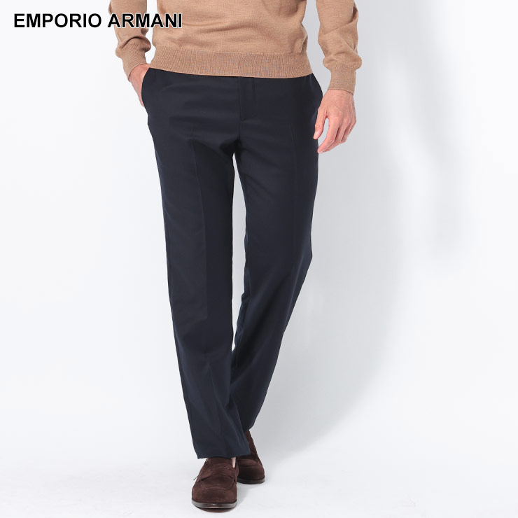 エンポリオアルマーニ EMPORIO ARMANI ストレッチ フランネル ノータック パンツ EAEM0275TE11118 ブランド メンズ 男性 ボトムス パンツ スラックス ビジネス フォーマル