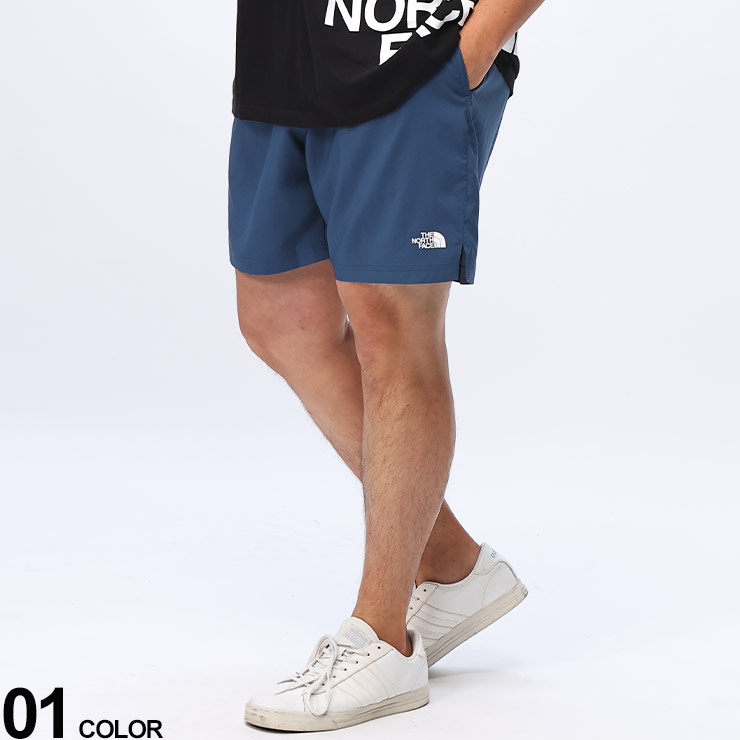 THE NORTH FACE ザ ノースフェイス ショートパンツ ハーフパンツ ワンポイント ウエストゴム M 24/7 SHORT-EU FLASHDRY NF0A301BD22 短パン スポーツ 大きいサイズ メンズ シェイディーブルー 1XL 2XL