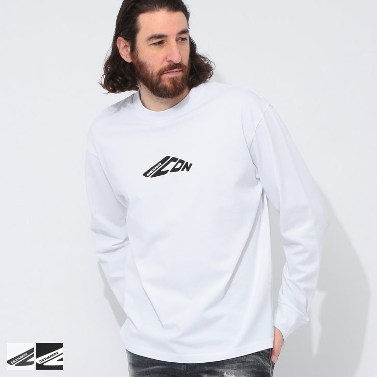 ディースクエアード DSQUARED2 ICON プリント クルーネック 長袖 Tシャツ D2GC0099D20033 ブランド メンズ 男性 トップス Tシャツ プリント ロンT コットン｜メンズショップ サカゼン