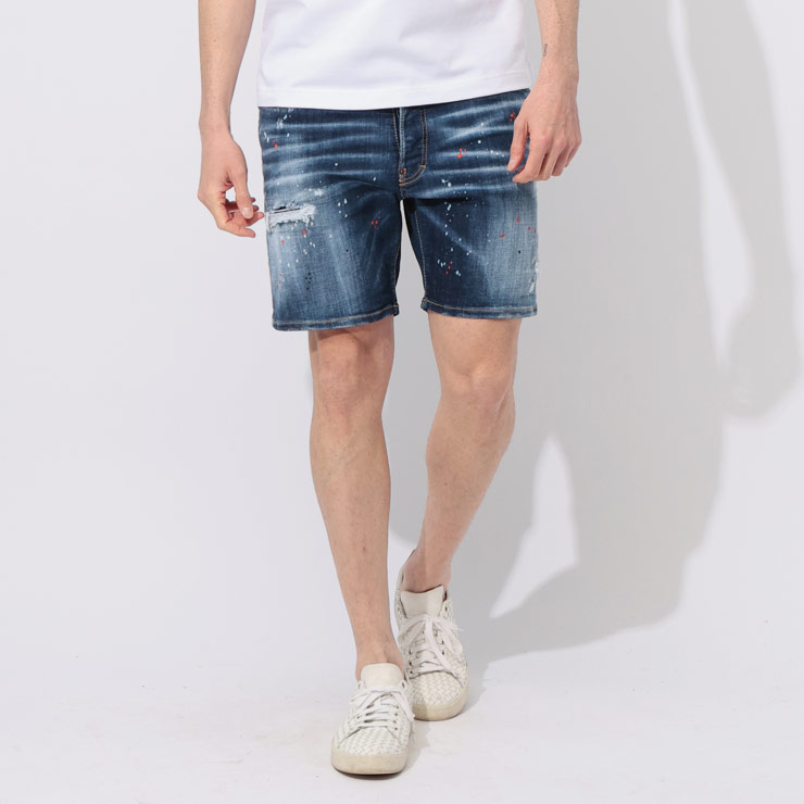 パンツ Dsquared2 楽天市場】DSQUARED2 ディースクエアード ショートデニムパンツ