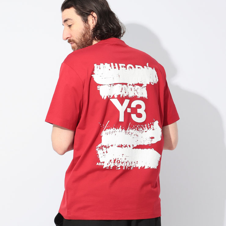 ☆Y-3 ワイスリー グラフィック半袖Tシャツ レッド☆ 楽天市場】Y-3 ワイスリー Tシャツ GFY SS TEE グラフィック