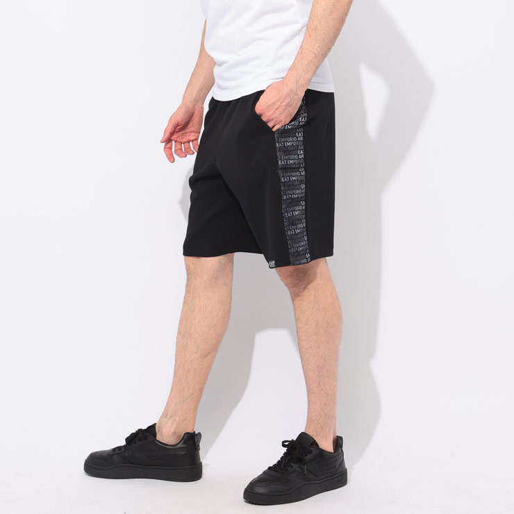 エンポリオアルマーニ EMPORIO ARMANI サイドロゴプリント 前閉じ ショートパンツ EA77M217AF12660 ブランド メンズ 男性 ボトムス ショートパンツ ショーツ スポーツ 春 夏
