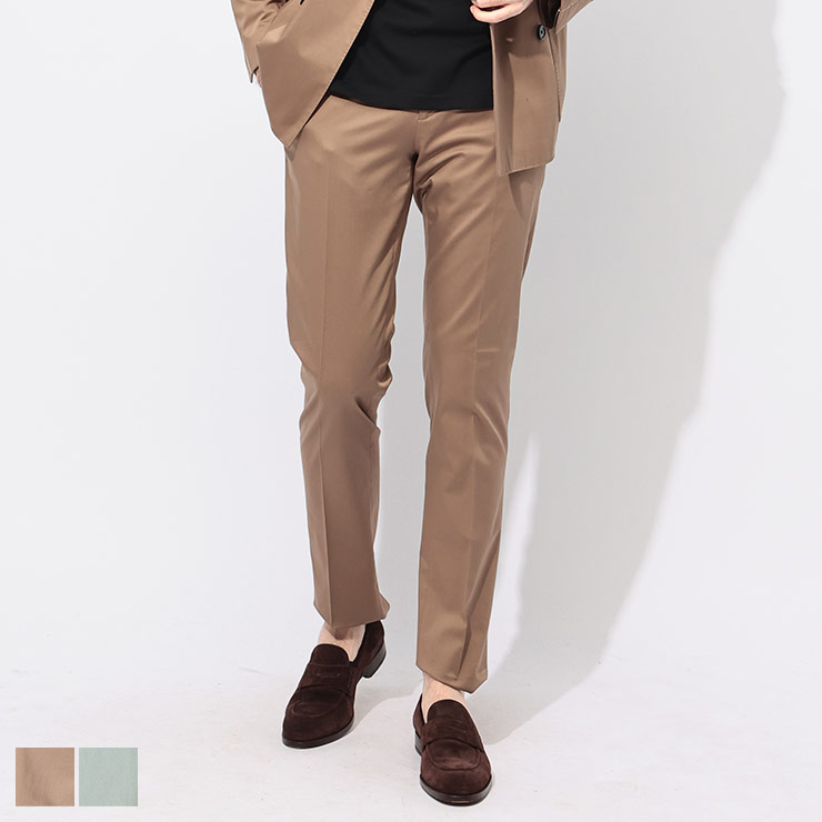 ラルディーニ LARDINI コットンサテン ストレッチ ノータック パンツ LDPARISIF64402 ブランド メンズ 男性 ボトムス パンツ スラックス フォーマル 無地｜メンズショップ サカゼン