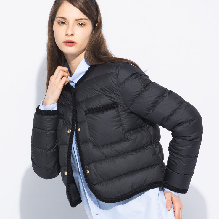 極美品 モンクレール GLENAN バイカラー ノーカラー ナイロンジャケット 極美品 モンクレール GLENAN バイカラー ノーカラー ナイロン