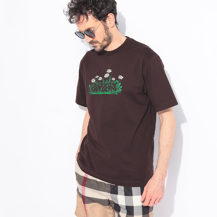 バーバリー BURBERRY デイジーロゴ クルーネック 半袖 Tシャツ BB8102436 ブランド メンズ 男性 トップス Tシャツ プリント コットン 春 夏｜メンズショップ サカゼン 35,679円