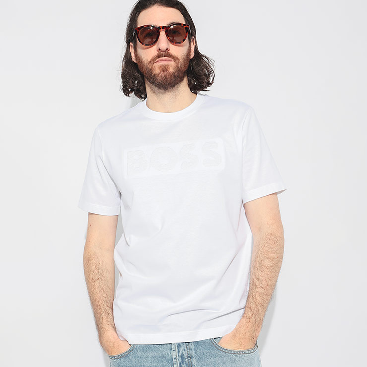 ヒューゴボス HUGO BOSS ロゴ刺繍 クルーネック 半袖 Tシャツ SHADOW BOSS HB50536796 ブランド メンズ 男性 トップス Tシャツ コットン シンプル 春 夏 8,168円