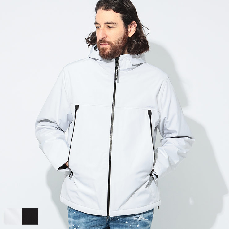 カルバンクライン Calvin Klein 裏ボア フルジップ ジャケット SHERPA LINED HOODED SOFT SHELL CKCM105270 ブランド メンズ 男性 アウター ブルゾン パーカー ボア フード 裏起毛