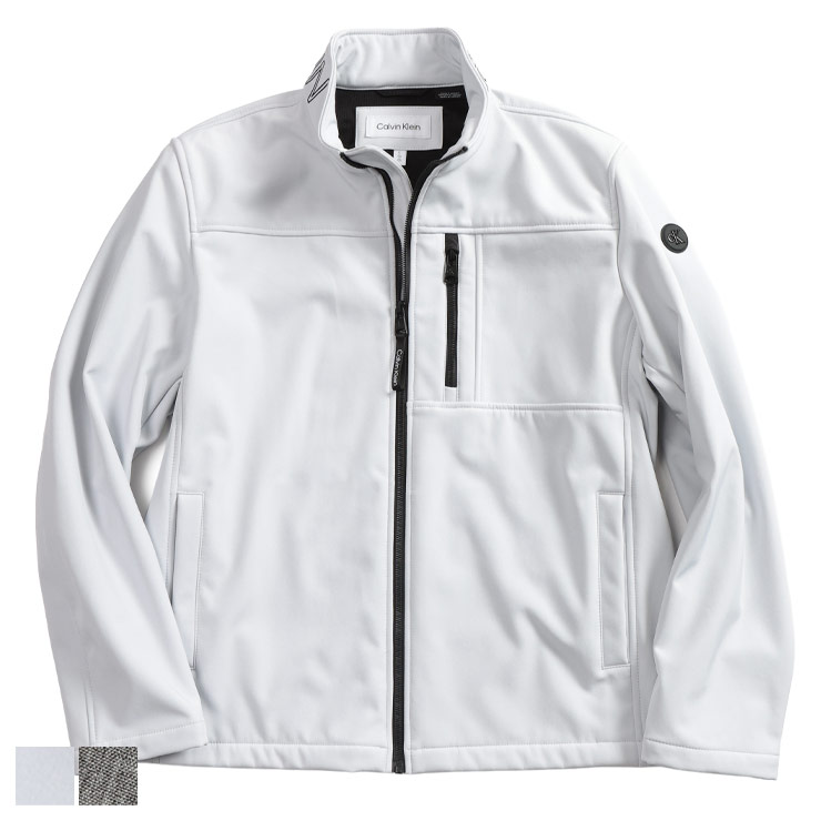 カルバンクライン Calvin Klein 襟ロゴ 裏フリース フルジップ ジャケット CKCM903910 ブランド メンズ 男性 アウター ジャケット ブルゾン スタンド 秋 冬
