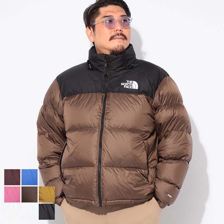THE NORTH FACE (ザ ノースフェイス) ロゴ刺繍 切り替え フルジップ ダウンジャケット 700フィル 1996 RTRO NPSE JKT NF0A3C8DD22 大きいサイズ メンズ アウター ジャケット ブルゾン ダウン 防寒 秋 冬