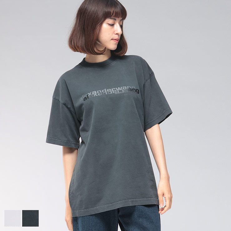 アレキサンダーワン alexanderwang フロントロゴプリント 半袖Tシャツ AWLUCC3251847 ブランド レディース トップス Tシャツ 半袖｜メンズショップ サカゼン
