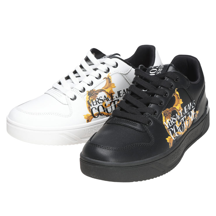 ヴェルサーチェ ジーンズ クチュール スニーカー 靴 VERSACE JEANS COUTURE メンズ バロッコ プリント レースアップスニーカー ローカット VC79YA3SJ5 ブランド シンプル カジュアル