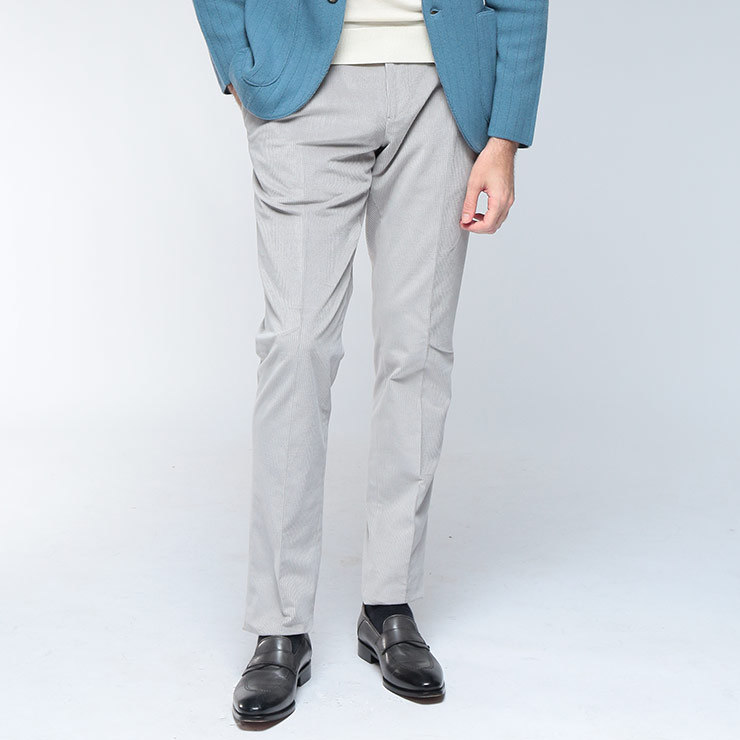 ラルディーニ パンツ ボトムス LARDINI メンズ コーデュロイ コール天 ワンタック スラックス LDSOHOCN65401 ブランド ビジネス ビジカジ フォーマル きれいめ 大人 秋 冬