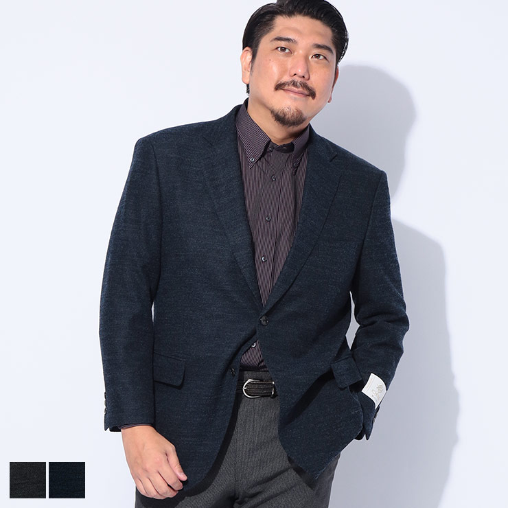 B＆T CLUB (ビーアンドティークラブ) ICHITEKI JAPAN FABRIC シングル 2ツ釦 ジャケット 【3L 4L 5L 6L 7L 8L】 612525325A8971 大きいサイズ メンズ アウター ジャケット ビジネス フォーマル テーラード ビジカジ