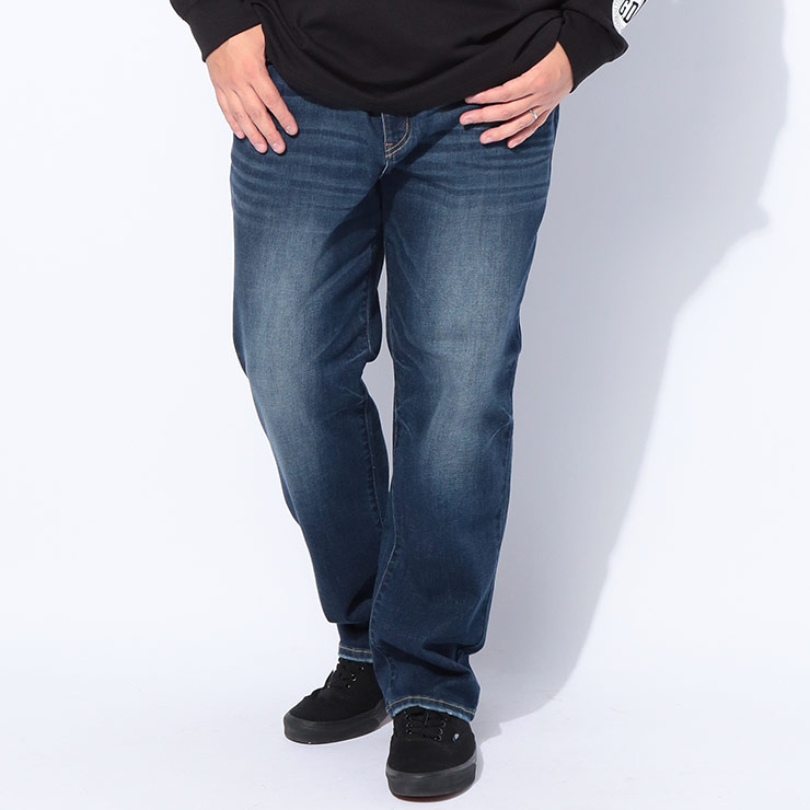 EDWIN (エドウィン) SAKAZEN別注　ジップフライ ユーズド CORDURA ストレート ジーンズ KSCD033263650 大きいサイズ メンズ ボトムス デニムパンツ ジーンズ ストレート Gパン
