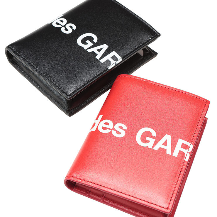 コムデギャルソン ウォレット 財布 comme des garcons メンズ ユニセックス ロゴプリント 二つ折り財布 レザー ミニ財布 コンパクト HUGE LOGO CDGSA0641HL ブランド ギフト プレゼント｜メンズショップ サカゼン