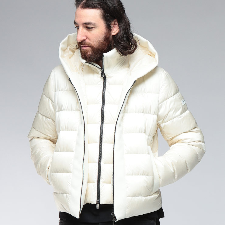 タトラス ダウン ブルゾン TATRAS ウールコンビ フルジップ ダウンジャケット TRLIKO5 ブランド メンズ 男性 アウター ジャケット ブルゾン フード ダウン 秋 冬
