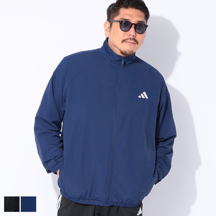 adidas (アディダス) ウーブン スタンド フルジップ トラック ジャケットMESS JVI50 大きいサイズ メンズ アウター ブルゾン トラックジャケット ジャージ