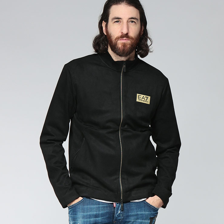 エンポリオアルマーニ ブルゾン アウター EMPORIO ARMANI メンズ ゴールドラベル ベロア フルジップ ジャケット スタンドカラ― EA77M674AF16718 ブランド 大人 シンプル