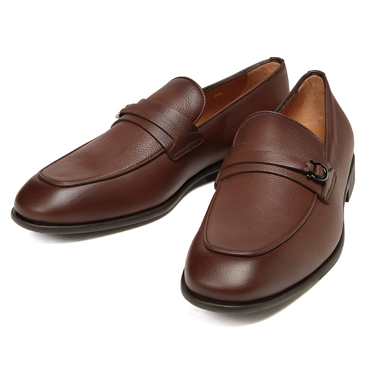 サルヴァトーレフェラガモ ローファー メンズ Salvatore Ferragamo ガンチーニ ローファー モカシン レザー シューズ DESIO FG0769191 ブランド 靴 ブラウン