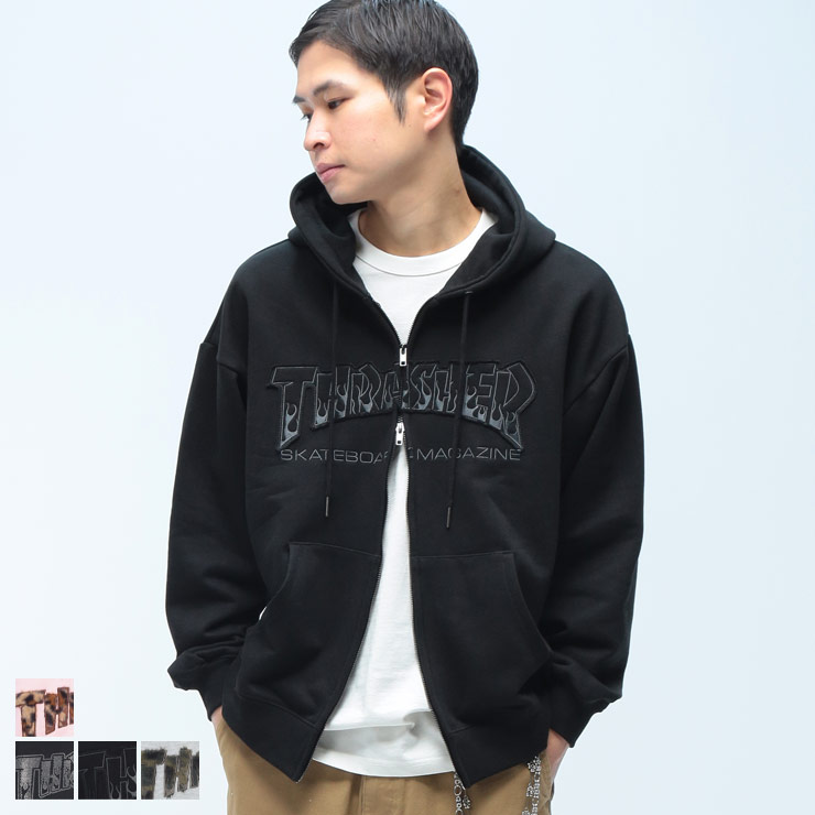 THRASHER (スラッシャー) フロントロゴ ダブルジップ パーカー 長袖 フルジップ TH26SP08 8,385円