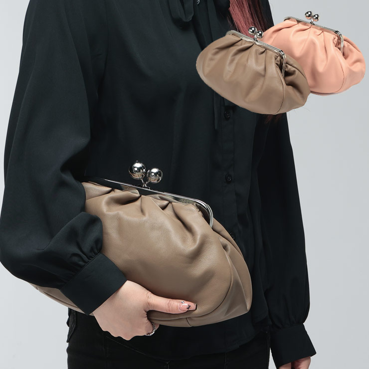 ウィークエンド マックスマーラ レディース バッグ WEEKEND MAXMARA ラムレザー ミディアム パスティチーノ 3way クラッチ バッグ CUBICO クビコ MXLCUBICO5 ブランド 鞄 グレー ピンク