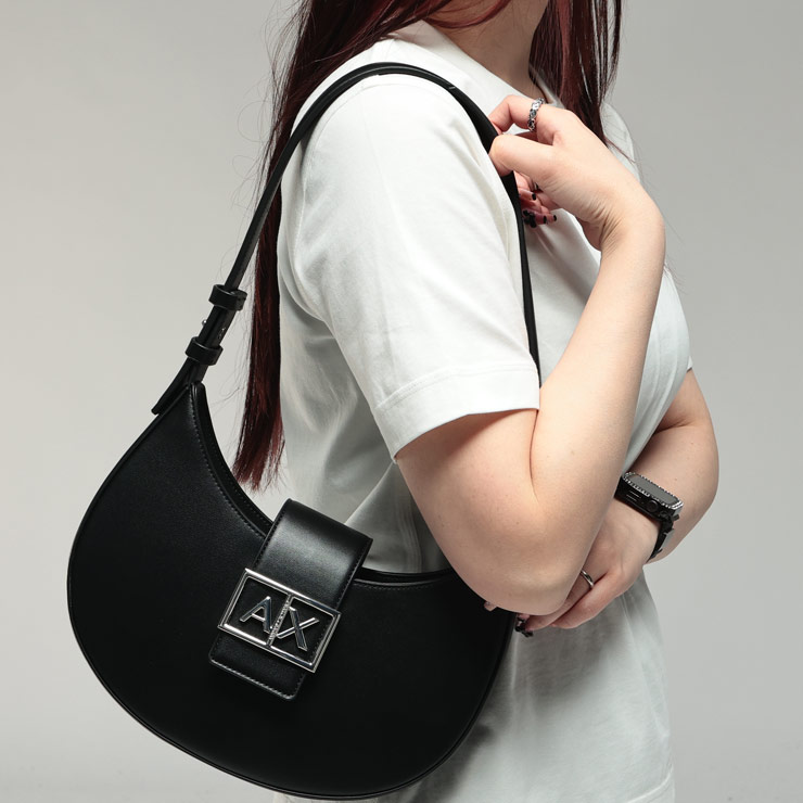 アルマーニ エクスチェンジ レディース バッグ ARMANI EXCHANGE ロゴプレート ホーボーバッグ ハンドバッグ AELW2565AF12039 ブランド 鞄 ブラック プレゼント ギフト 17,827円