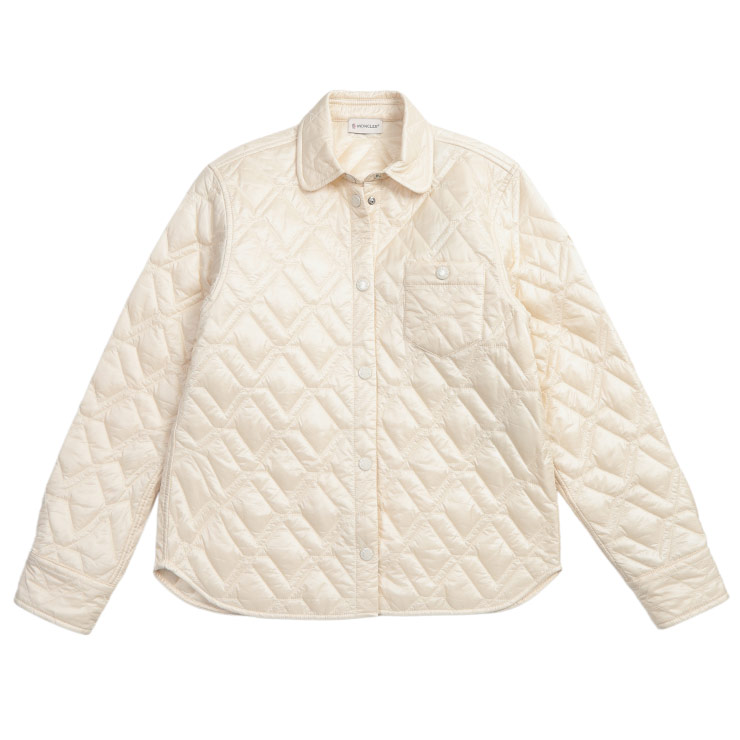 モンクレール レディース ジャケット MONCLER ロゴ キルティング フルボタン シャツアウター MCL2F00001788UY ブランド アウター ホワイト