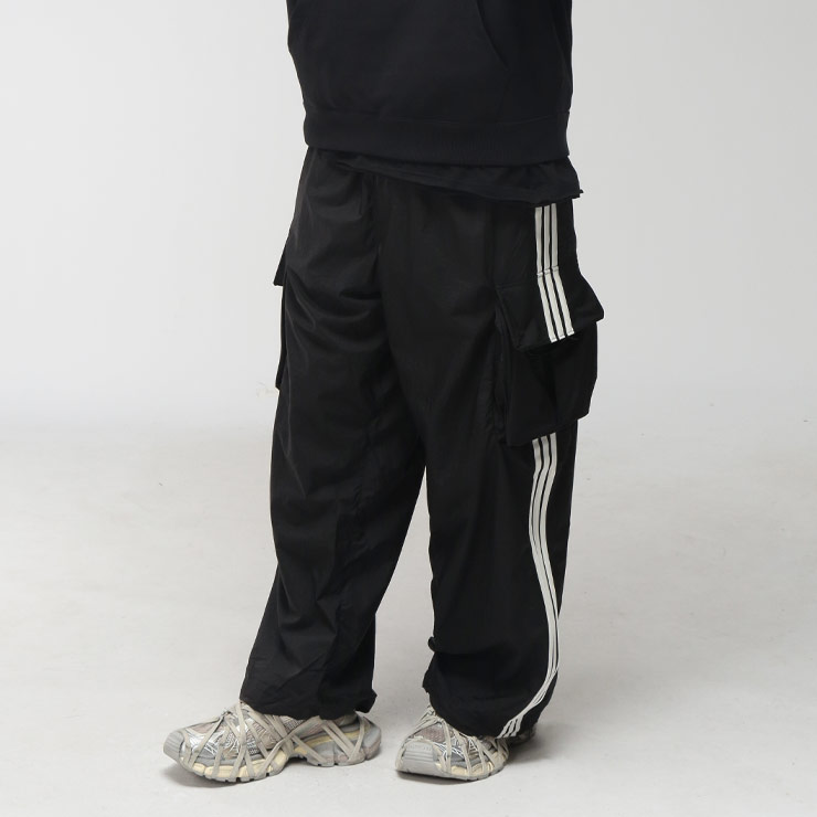 ワイスリー Y-3 メンズ カーゴパンツ スリーストライプ ナイロン ロングパンツ Y3KF1087 ブランド ボトムス パンツ ポケット