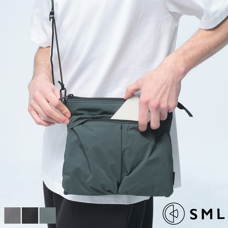 SML (エスエムエル) サコッシュ 撥水 テフロン ショルダーバッグ HELMET SACOCHE 鞄 バッグ ミニバッグ コンパクト K904092