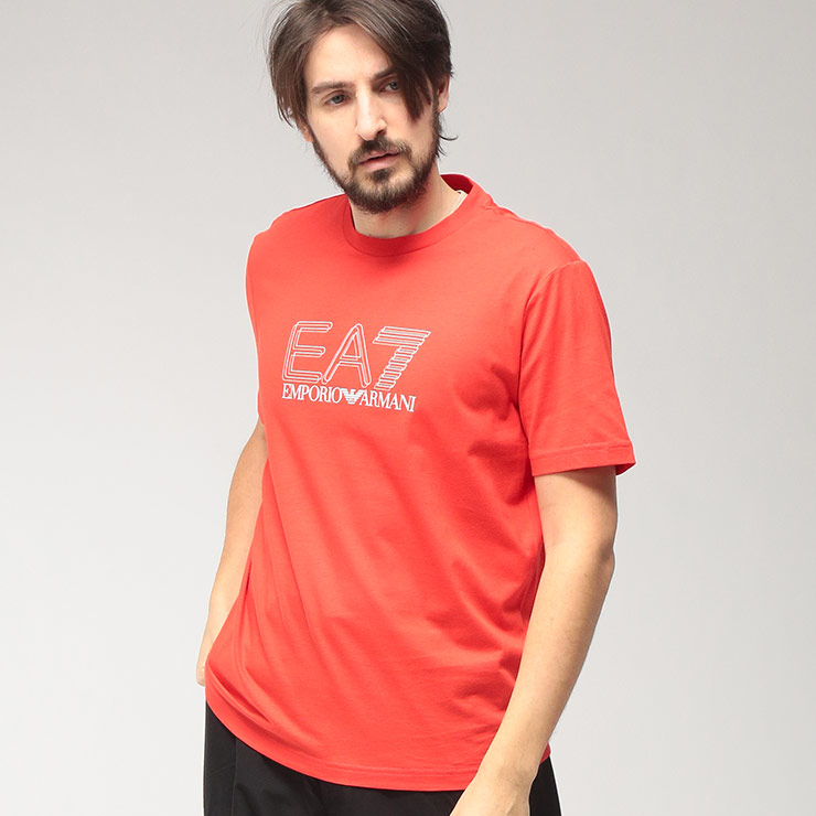 エンポリオアルマーニ EMPORIO ARMANI メンズ Tシャツ 半袖 フロントロゴ クルーネック カットソー EA7M1307AF10375 ブランド トップス コットン プリント 春 夏