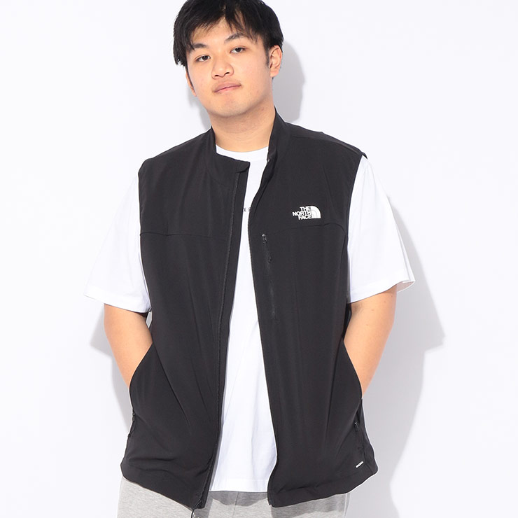 ノースフェイス ベスト メンズ 大きいサイズ ニンブルバイオニック 撥水加工 防風 フルジップ アクティブベスト 軽量 薄手 スポーツ 登山 雪山 アウトドア THE NORTH FACE 1XL 2XL 黒｜メンズショップ サカゼン