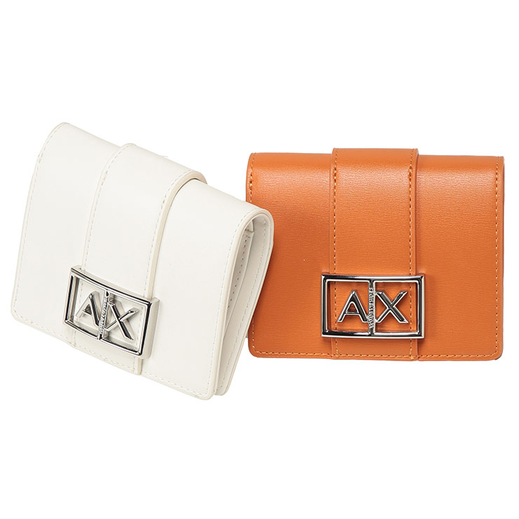 アルマーニ エクスチェンジ ARMANI EXCHANGE レディース 財布 AXロゴ 二つ折り ミニ財布 AELXW360AF12039 ブランド ウォレット コンパクト