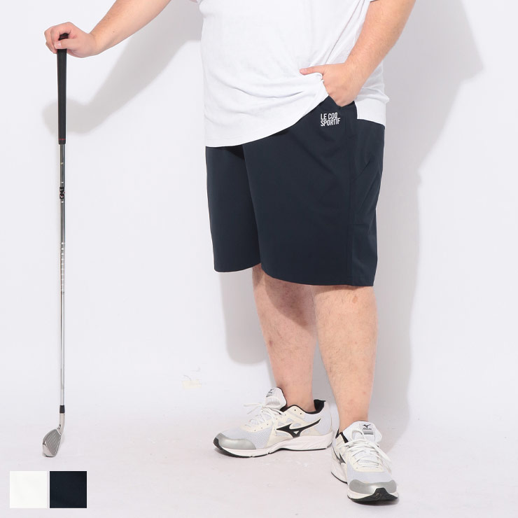 ショートパンツ メンズ 大きいサイズ ゴルフ 2WAYストレッチ 防汚 UVカット ショーツ ボトムス パンツ スポーツ 涼しい 春 夏 le coq sportif (ルコックスポルティフ) LG6SHPB0M