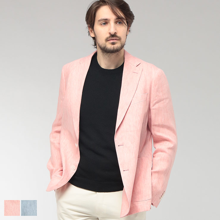 ヒューゴボス HUGO BOSS メンズ ジャケット 麻混 シングル 2ツ釦 テーラード HBHANRY10279060 ブランド アウター リネン フォーマル 春