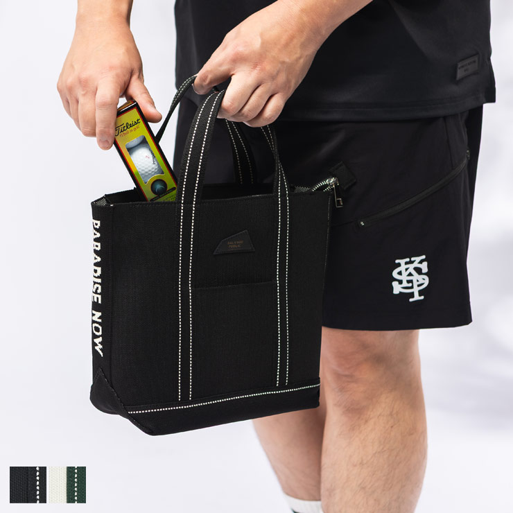 カートバッグ メンズ 大きいサイズ ゴルフ サイドロゴ トートバッグ Jacquard Cart Bag 鞄 バッグ ジップ コンパクト ミニバッグ SALVAGE PUBLIC Kolepa サルベージ パブリックコレパ SVK6017|メンズショップ サカゼン