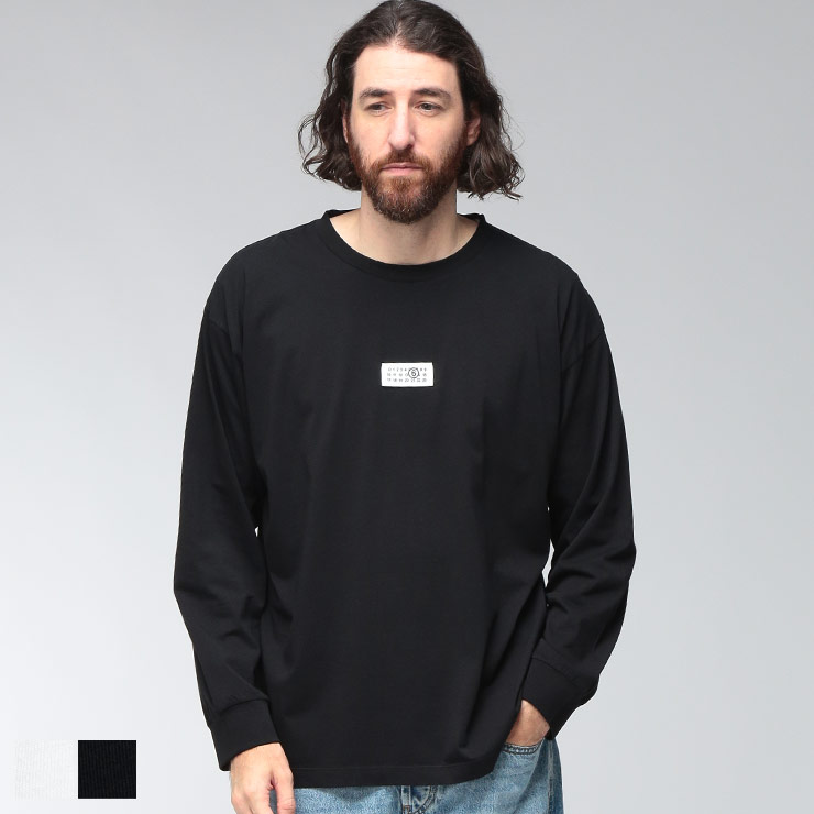 エムエムシックス メゾンマルジェラ メンズ TシャツMM6 Maison Margiela 長袖 胸ワンポイント クルーネック ロングスリーブ カットソー MM6NH0028M20258 ブランド トップス ロンT クルー 秋 冬｜メンズショップ サカゼン