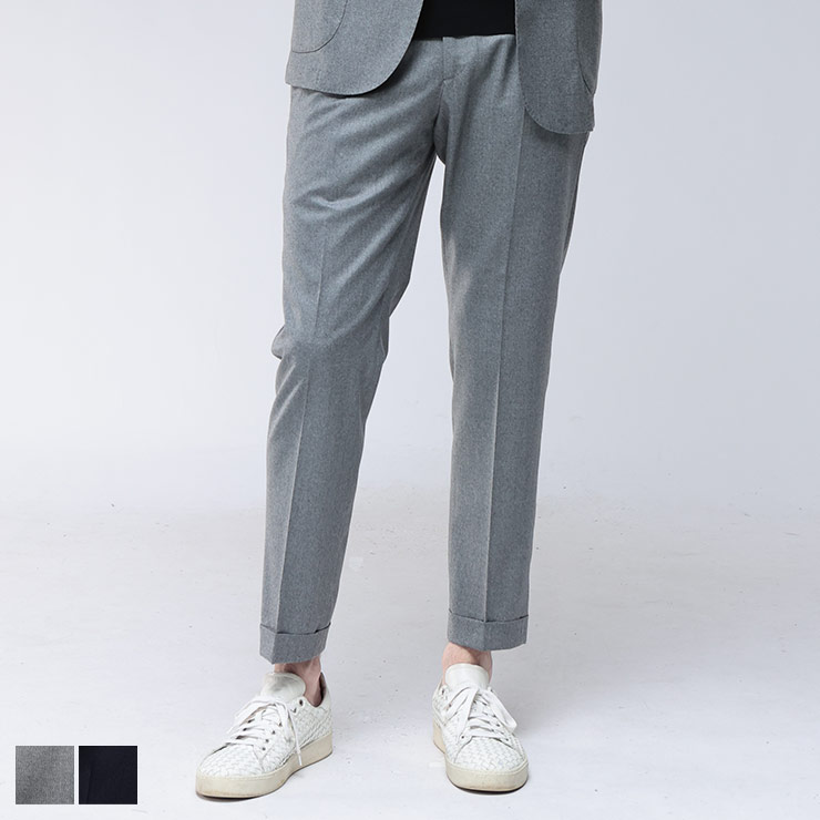 バルバ BARBA フランネル ストレッチ ワンタック パンツ BARROMA51001 ブランド メンズ 男性 ボトムス パンツ スラックス ビジネス フォーマル